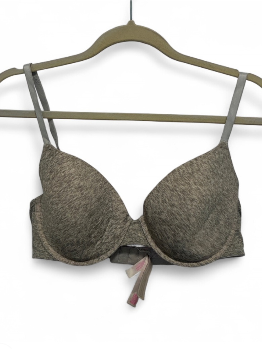 Pink Victoria’s Secret Lightly Lined T-Shirt Bra in Heather Gray